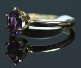 Solid Sterling Silver or Solid 14kt White or Yellow Gold 1ct Natural Amethyst 7x5 Oval Ring Size 7 Solitare VVS Eye Clean