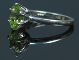 Solid Sterling Silver or Solid 14kt White or Yellow Gold 1ct Natural Peridot 7x5 Oval Ring Size 7 Solitare VVS Eye Clean