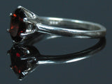 Solid Sterling Silver or Solid 14kt White or Yellow Gold 1ct Natural Blood Red Garnet 7x5 Oval Ring Size 7 Solitare VVS Eye Clean