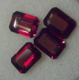 Wholesale, Natural Genuine African Garnet, 6x4, 7x5, 8x6, 9x7, 10x8mm Emerald Cut, VVS Eye Clean loose stone, January Birthstone