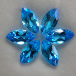 Wholesale, Natural African Swiss Blue Topaz, 5x2.5, 6x3,  8x4, 10x5, 12x6, or 14x7mm Marquise Cut, VVS Eye Clean, Loose Stone