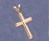 Solid Sterling Silver or 14kt Gold Cross Pendant Setting, New, Made in USA 161-736/141-736