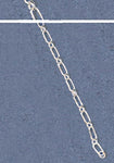 925 Solid Sterling Silver Rectagle Chain 2.7mm, Chain by the Foot, Bulk Chain, Made in USA 460-146