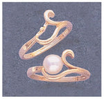 Solid Sterling Silver or 14kt Gold 4-8mm Half Drilled Pearl Blank Ring Size 5-8 shank setting 163-806/143-806