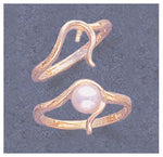 Solid Sterling Silver or 14kt Gold 4-8mm Half Drilled Pearl Blank Ring Size 5-8 shank setting 163-807/143-807