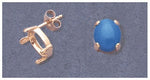 Solid Sterling Silver or 14kt Gold 1 Set (2 pieces) 5x3-12x10 Oval Cab (Cabochon) Earrings Setting, 162-650/142-650
