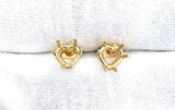 14kt Solid White or Yellow Gold 1 Set (2 pieces)4mm-10mm Heart Earrings Setting, New, Made in USA 142-090