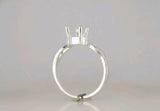 Solid Sterling Silver or 14kt Gold 7-11mm Trillion Cut Vee Shank Pre-Notched Blank Ring Size 7 setting 163-851/143-851