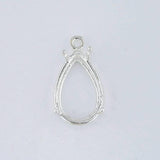 Solid Sterling Silver or 14k Gold 5x3-30x22mm Pear Shape Cast Wire Dangle Pendant Setting, New, Made in USA 166-060/146-060