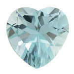 Wholesale, Natural Genuine Brazilian Aquamarine, 2, 2.5, 3, 3.5, 4, 5, 6, 7, or 8mm Heart Faceted, VVS Eye Clean loose stone