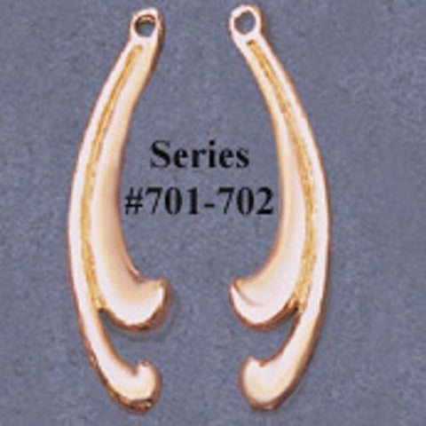 Solid Sterling Silver or 14k Gold Fashion Dangle Earring, 166-701-702/146-701-702