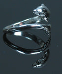 Sterling Silver Dolphin Ring shank setting Adjustable Ring Size 263-308
