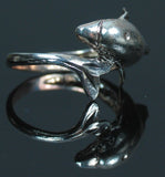 Sterling Silver Dolphin Ring shank setting Ring Size 5, 6, 7, or 8, 263-318