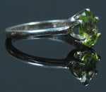 Solid Sterling Silver or Solid 14kt White or Yellow Gold 1ct Natural Peridot 7x5 Oval Ring Size 7 Solitare VVS Eye Clean