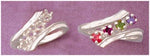 Solid Sterling Silver or 10kt Gold 3, 4, 5, or 6 Stone Mothers Pre-Notched Blank Ring Sz 7, setting 163-363-56/143-363-56