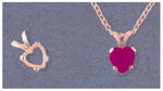 Solid Sterling Silver or 14kt Gold 5-8mm Heart Cab (Cabochon) Pendant Setting, New, Made in USA 161-690/141-690