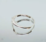 Sterling Silver or Solid 14kt Gold Freeform Ring Shank Size 7 setting DYI Jewelry,  Fashion Ring 168-010/148-010