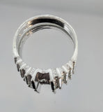 Sterling Silver or 14kt Gold Textured Channel Ring Shank Size 7 setting DYI Jewelry,  Fashion Ring 168-097/148-097