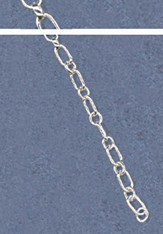 925 Solid Sterling Silver Medium Rectangle Chain 4mm, Chain by the Foot, Bulk Chain, Made in USA 460-127