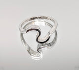 Sterling Silver or 14kt Gold Freeform Swirl Ring Shank Size 7 setting DYI Jewelry,  Fashion Ring 168-037/148-037
