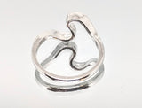 Sterling Silver or 14kt Gold Freeform Swirl Ring Shank Size 7 setting DYI Jewelry,  Fashion Ring 168-037/148-037