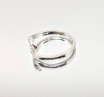 Sterling Silver or 14kt Gold Freeform Swirl Ring Shank Size 7 setting DYI Jewelry,  Fashion Ring 168-045/148-045