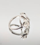 Sterling Silver or 14kt Gold Freeform Swirl Ring Shank Size 7 setting DYI Jewelry,  Fashion Ring 168-048/148-048