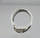 Sterling Silver or 14kt Gold Freeform Ring Shank Size 7 setting DYI Jewelry,  Fashion Ring 168-049/148-049