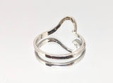Sterling Silver or 14kt Gold Freeform Ring Shank Size 7 setting DYI Jewelry,  Fashion Ring 168-015/148-015
