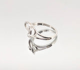 Sterling Silver or 14kt Gold Freeform Heart Ring Shank Size 7 setting DYI Jewelry,  Fashion Ring 168-018/148-018