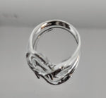 Sterling Silver or 14kt Gold Multi swirl Freeform Ring Shank Size 7 setting DYI Jewelry,  Fashion Ring 168-058/148-058