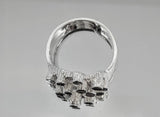 Sterling Silver or Solid 14kt Gold Nugget Freeform Ring Shank Size 7 setting DYI Jewelry,  Fashion Ring 168-063/148-063