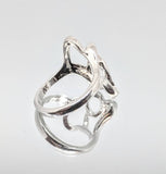 Sterling Silver or 14kt Gold Multi swirl Freeform Ring Shank Size 7 setting DYI Jewelry,  Fashion Ring 168-065/148-065