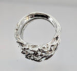 Sterling Silver or 14kt Gold Nugget Freeform Ring Shank Size 7 setting DYI Jewelry,  Fashion Ring 168-026/148-026