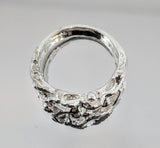Sterling Silver or 14kt Gold Nugget Freeform Ring Shank Size 7 setting DYI Jewelry,  Fashion Ring 168-026/148-026
