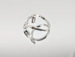 Sterling Silver or 14kt Gold Freeform Ring Shank Size 7 setting DYI Jewelry,  Fashion Ring 168-031/148-031