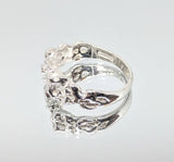 Sterling Silver or Solid 14kt Gold Nugget Freeform Ring Shank Size 7 setting DYI Jewelry,  Fashion Ring 168-022/148-022