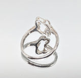 Sterling Silver or Solid 14kt Gold Heart Freeform Ring Shank Size 7 setting DYI Jewelry,  Fashion Ring 168-023/148-023