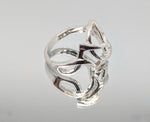 Sterling Silver or 14kt Gold Freeform Ring Shank Size 7 setting DYI Jewelry,  Fashion Ring 168-067/148-067