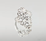 Sterling Silver or 14kt Gold Filagree Freeform Ring Shank Size 7 setting DYI Jewelry,  Fashion Ring 168-068/148-068