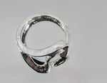 Sterling Silver or 14kt Gold Freeform Ring Shank Size 7 setting DYI Jewelry,  Fashion Ring 168-070/148-070