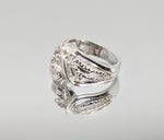 Sterling Silver or 14kt Gold Freeform Textured Ring Shank Size 7 setting DYI Jewelry,  Fashion Ring 168-082/148-082