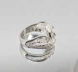 Sterling Silver or 14kt Gold Freeform Textured Ring Shank Size 7 setting DYI Jewelry,  Fashion Ring 168-082/148-082