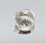 Sterling Silver or 14kt Gold Freeform Textured Ring Shank Size 7 setting DYI Jewelry,  Fashion Ring 168-096/148-096