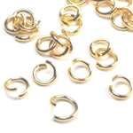 Solid 14kt Yellow Gold 3-11mm Round or 3x2.5, 4x3, 7x5, 8x6mm Oval Jump Rings Open Jewelry making, Wholesale, Craft Supplies
