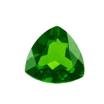 Wholesale, Natural Genuine Russian Chrome Diopside, 3mm, 4mm or 5mm Trillion Faceted, VVS loose stone