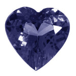 Wholesale, Natural Genuine Violet Blue Iolite, 4-7mm Heart Faceted, VVS loose stone