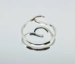 Sterling Silver or Solid 14kt Gold Freeform Ring Shank Size 7 setting DYI Jewelry,  Fashion Ring 168-010/148-010