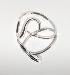 Sterling Silver or 14kt Gold Freeform Swirl Ring Shank Size 7 setting DYI Jewelry,  Fashion Ring 168-012/148-012