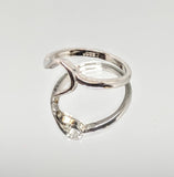 Sterling Silver or 14kt Gold Freeform Swirl Ring Shank Size 7 setting DYI Jewelry,  Fashion Ring 168-046/148-046
